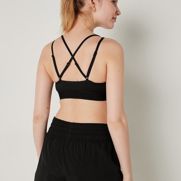 NWT Victoria Secret Pink‎ Main Ultimate Strappy Back Lined Sports Bra Pink SM - Picture 5 of 5